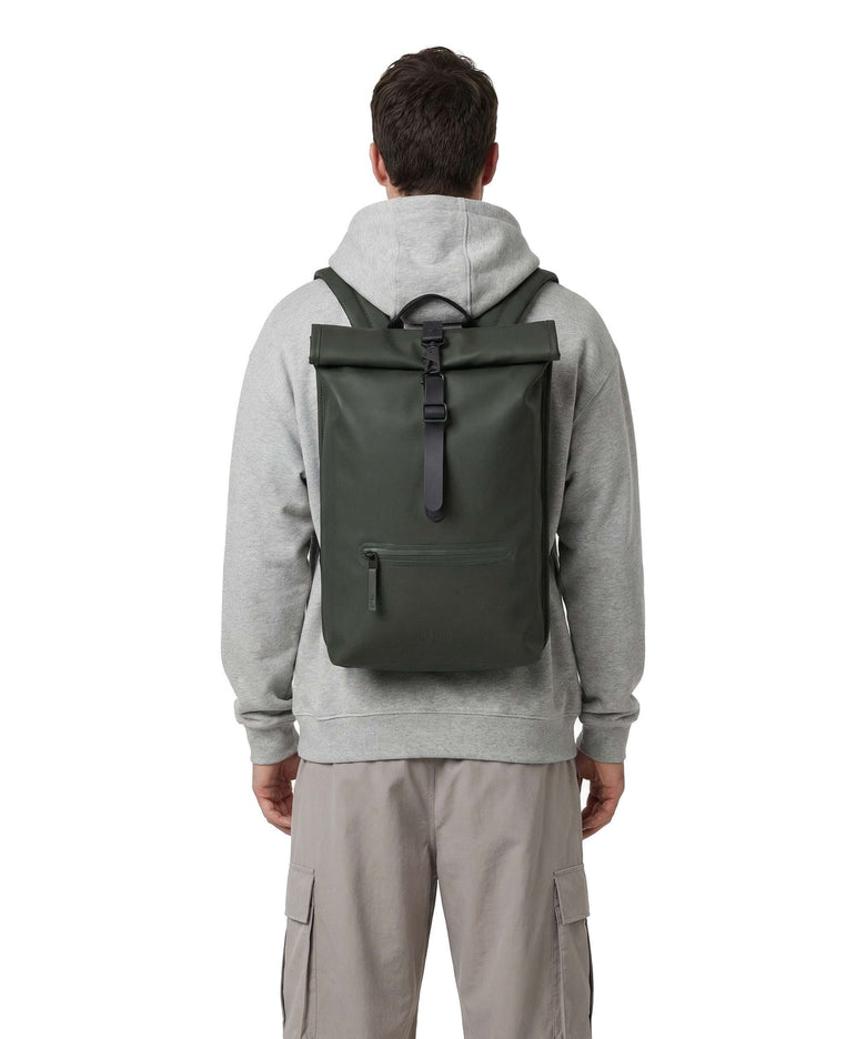 Rains Rolltop backpack green
