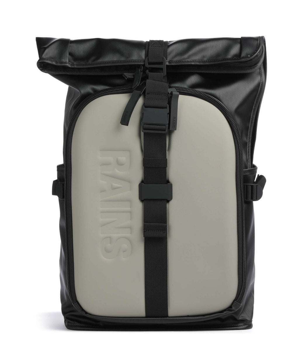 Rains Texel Moulded Rolltop backpack black grain