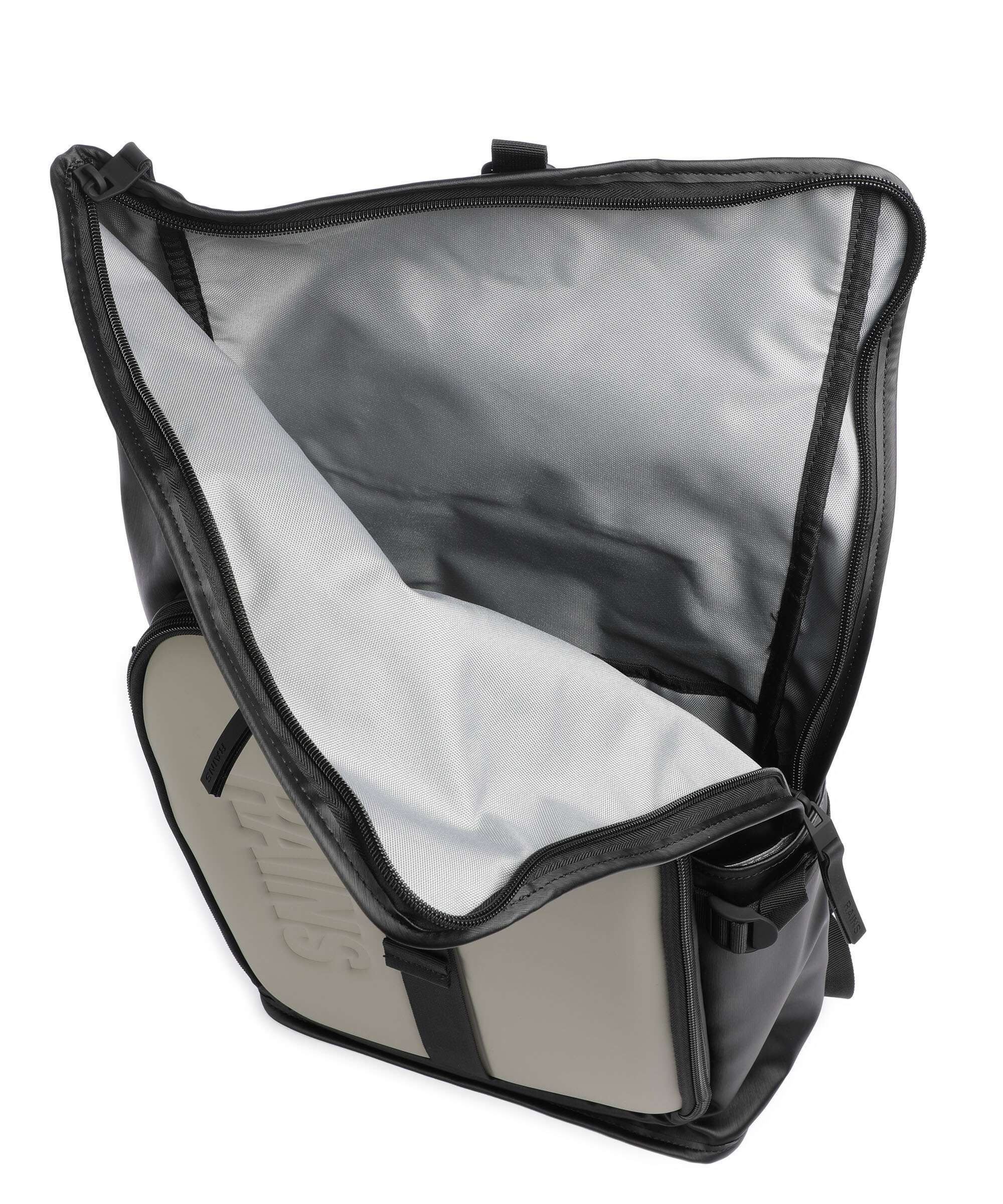 Rains Texel Moulded Rolltop backpack black grain