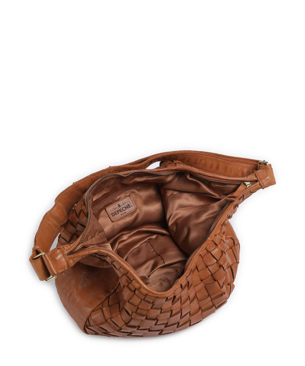 Depeche Warsaw Hobo bag vintage cognac
