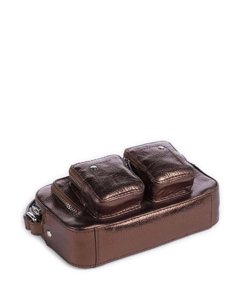 Núnoo Metallic Helena Crossbody bag brown