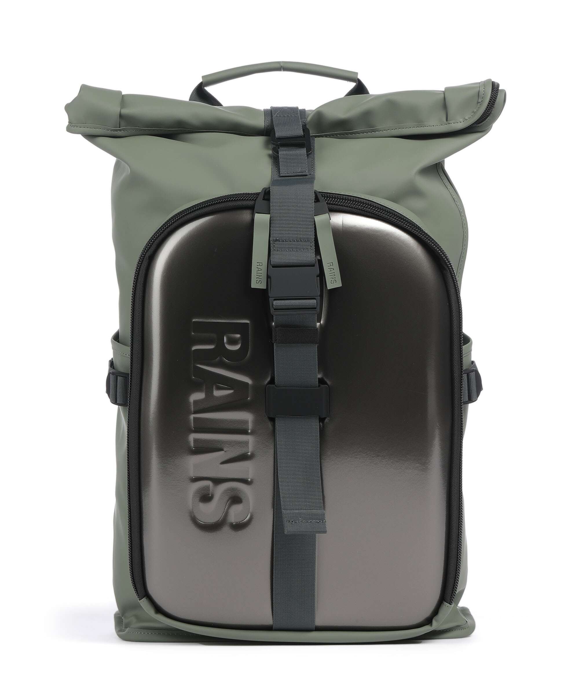 Rains Texel Moulded Rolltop backpack well