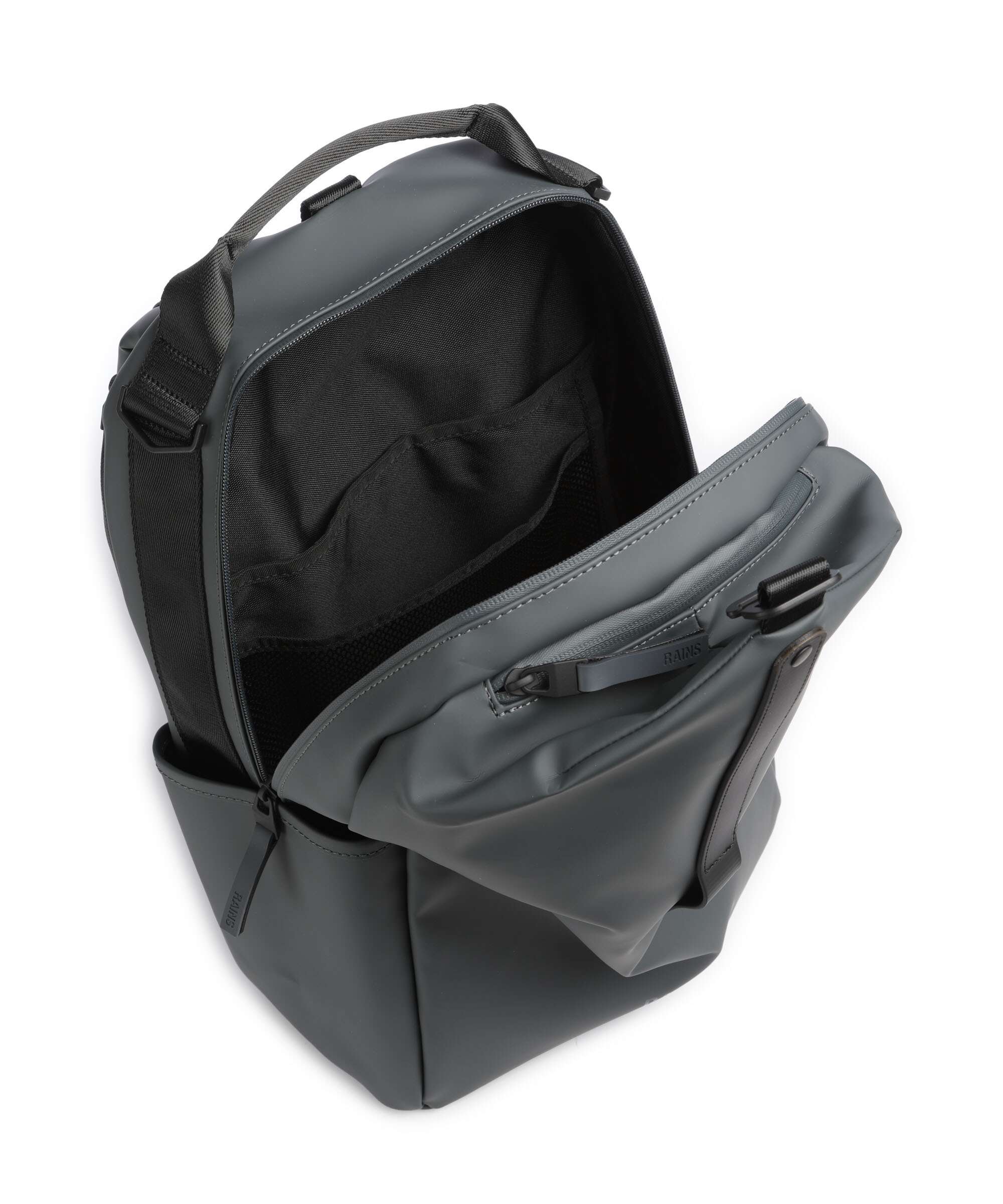 Rains Clip Front Backpack dark grey