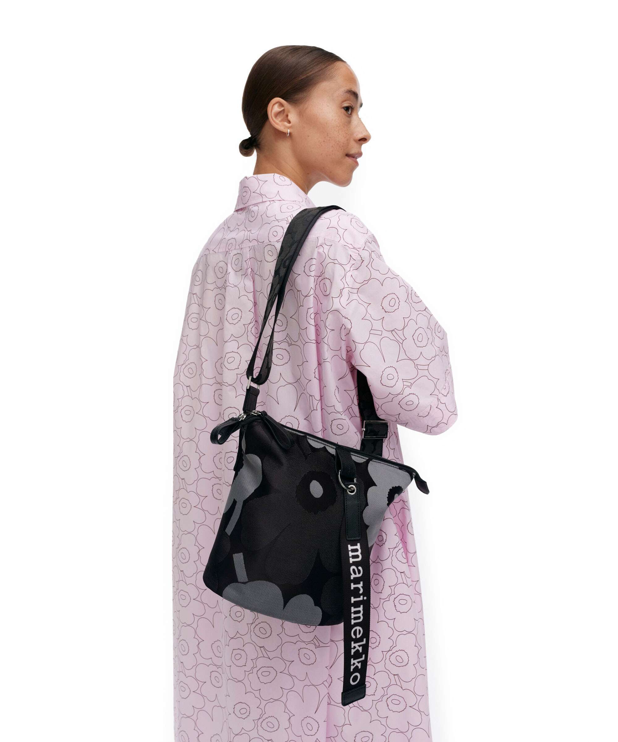 Marimekko Unikko Carry All Crossbody bag grey/dark grey/black