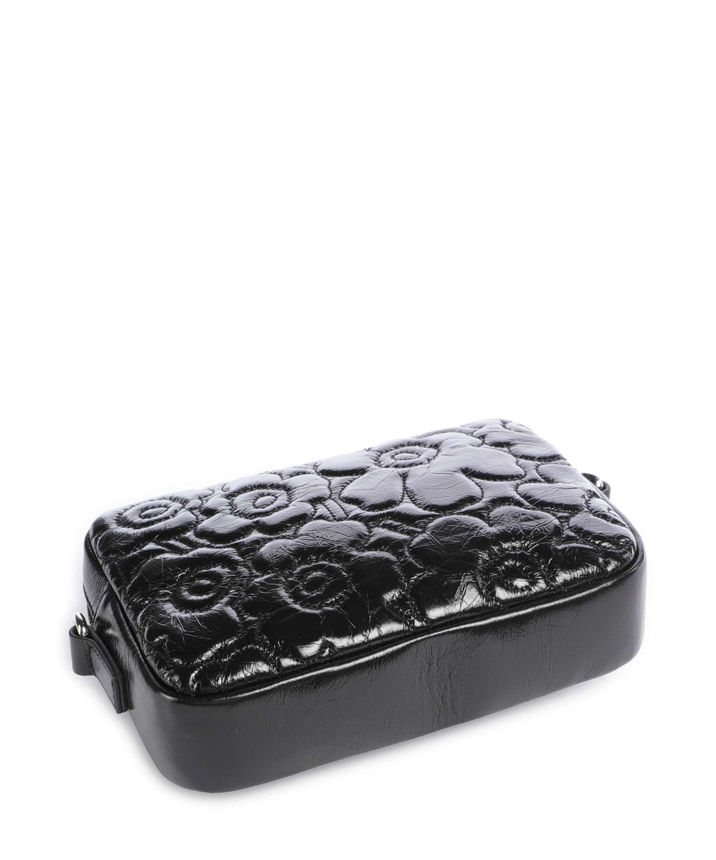 Marimekko Gratha Soft Unikko Crossbody bag shiny black