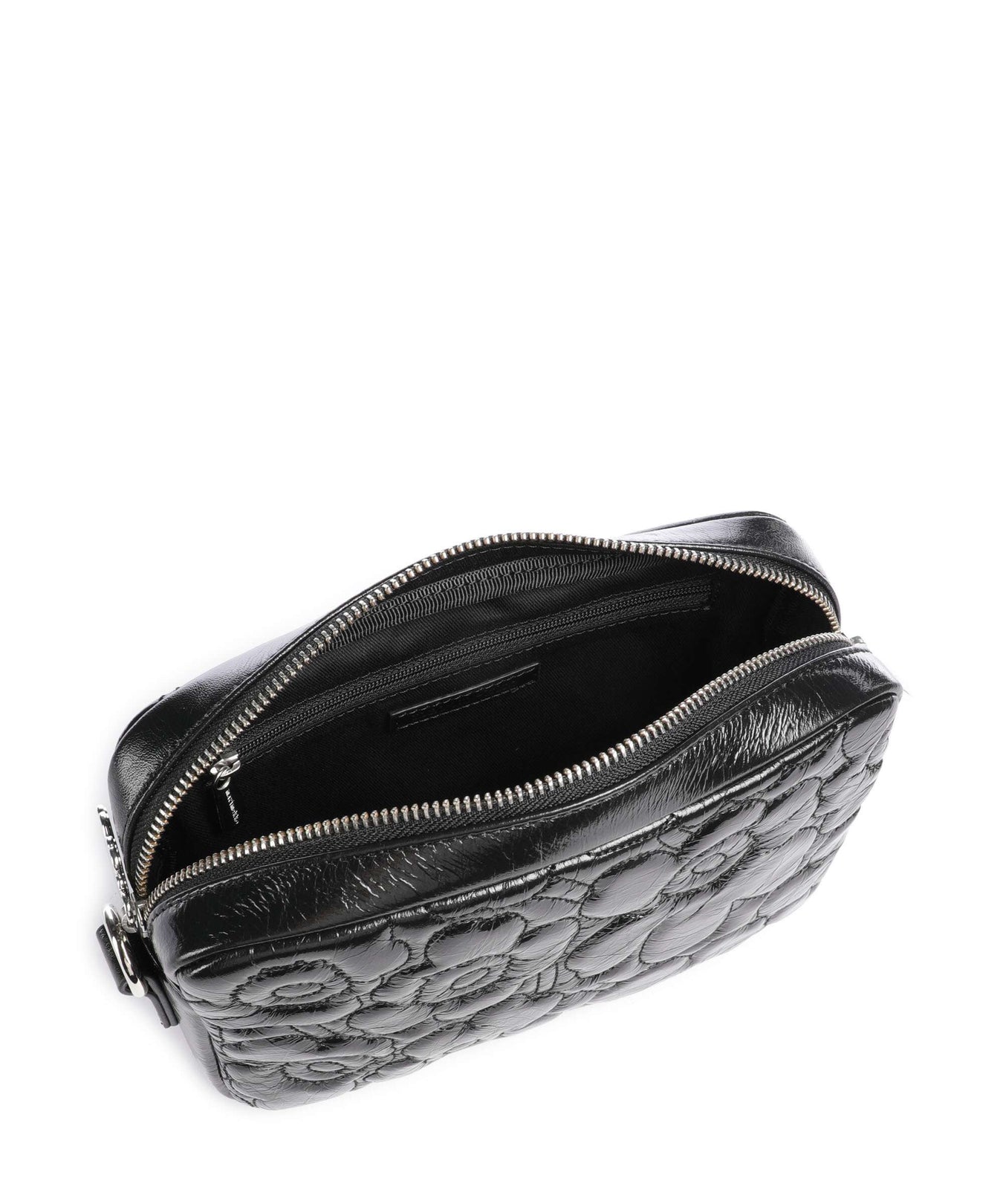 Marimekko Unikko Soft Gratha Crossbody bag shiny black