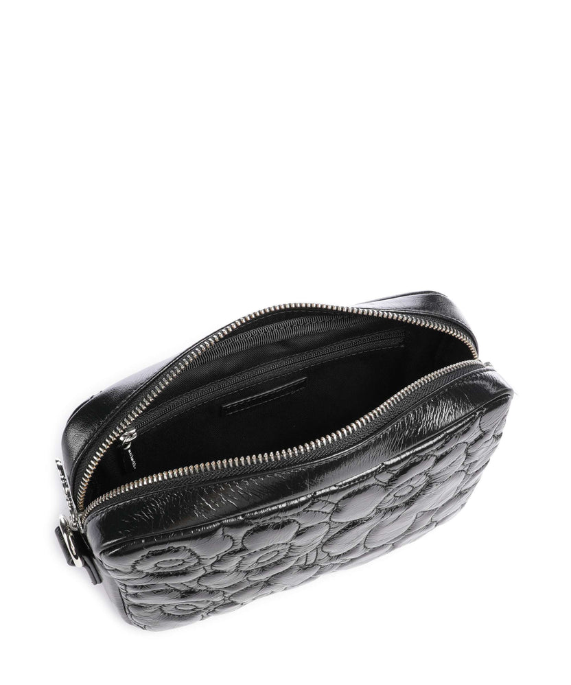 Marimekko Unikko Soft Gratha Crossbody bag shiny black