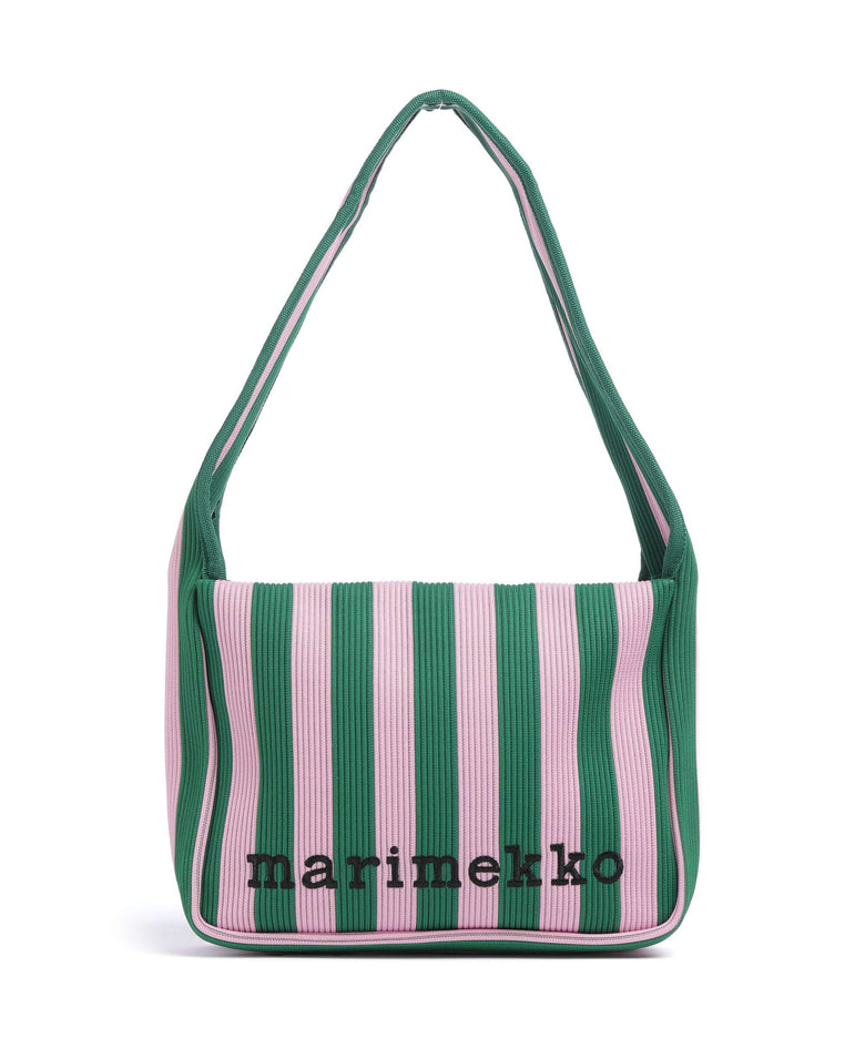 Marimekko Knitted Merirosvo Shoulder bag pink/dark green