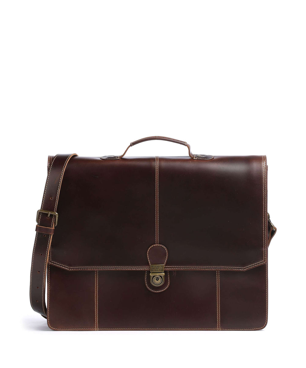 Buckle & Seam Sierra Briefcase brown