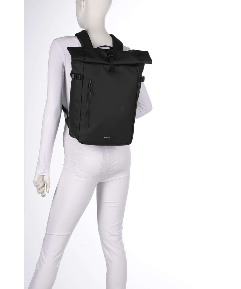 Sandqvist Stream M Rolltop backpack black