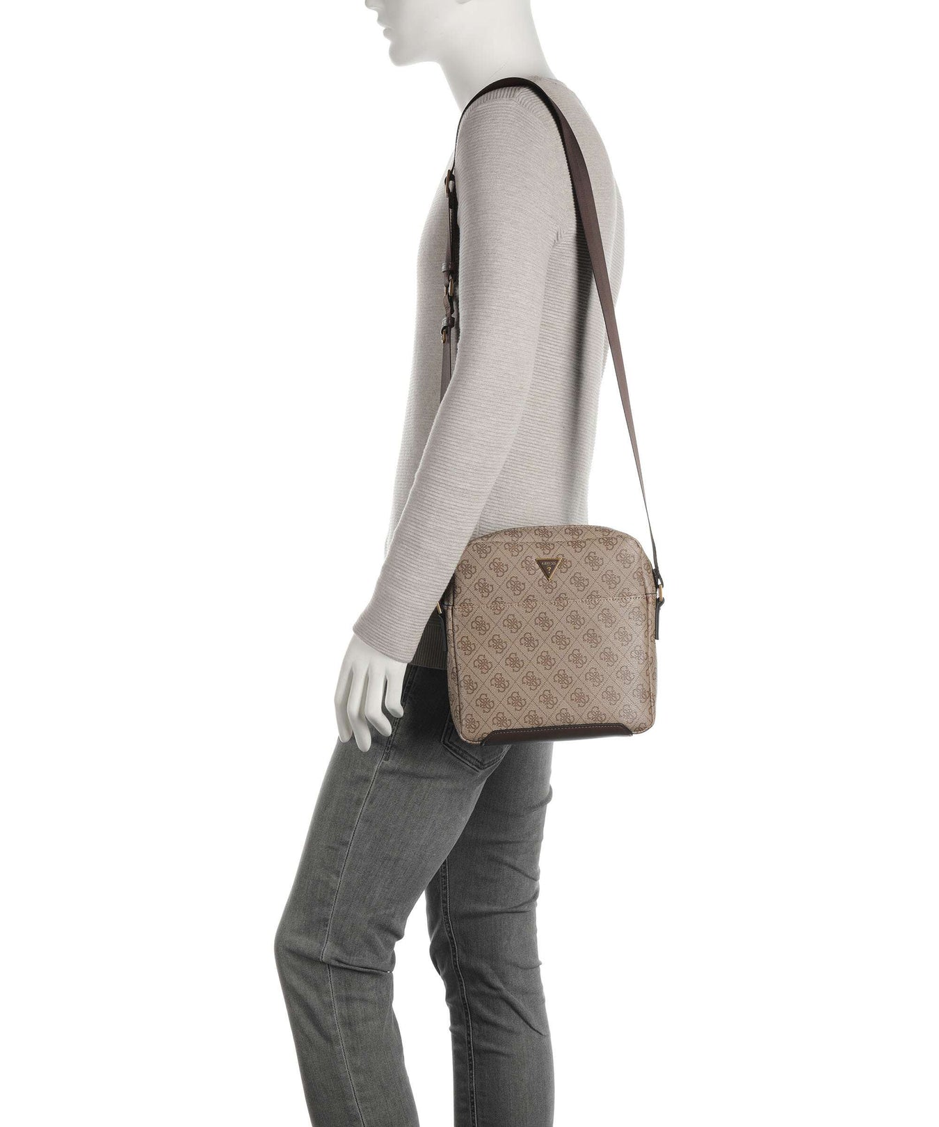 Guess Torino Eco Crossbody bag beige/brown