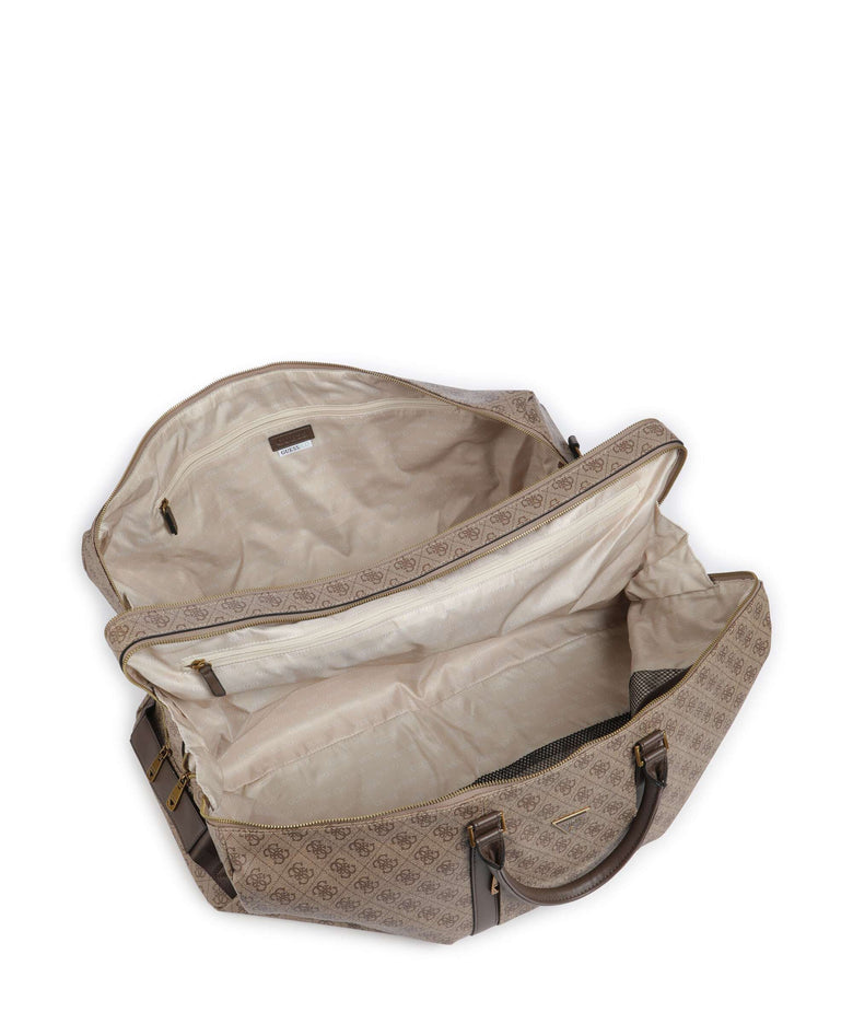 Guess Pisa 4G Eco Weekend bag beige/brown