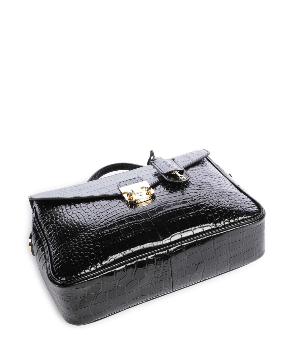 Maison Mollerus Croco Marly Crossbody bag classic schwarz