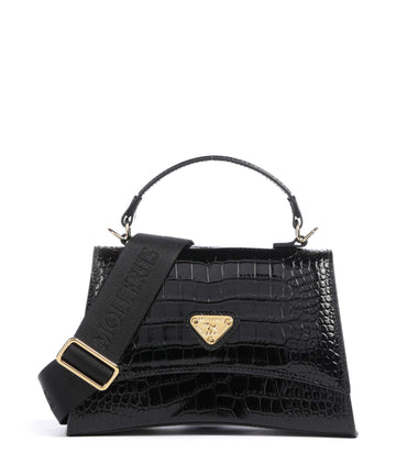 Maison Mollerus Croco Romont Handtas classic schwarz
