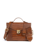 Maison Mollerus Croco Marly Handtas honey braun