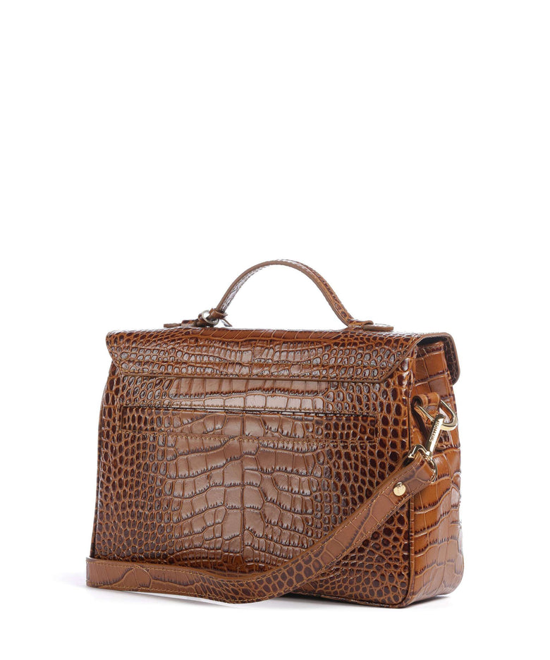 Maison Mollerus Croco Marly Handbag honey braun