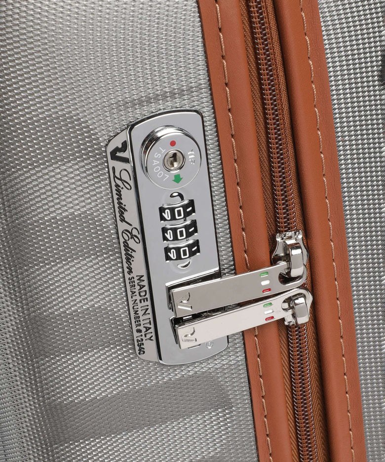 Roncato E-Lite Spinner (4 wheels) titanio/cognac