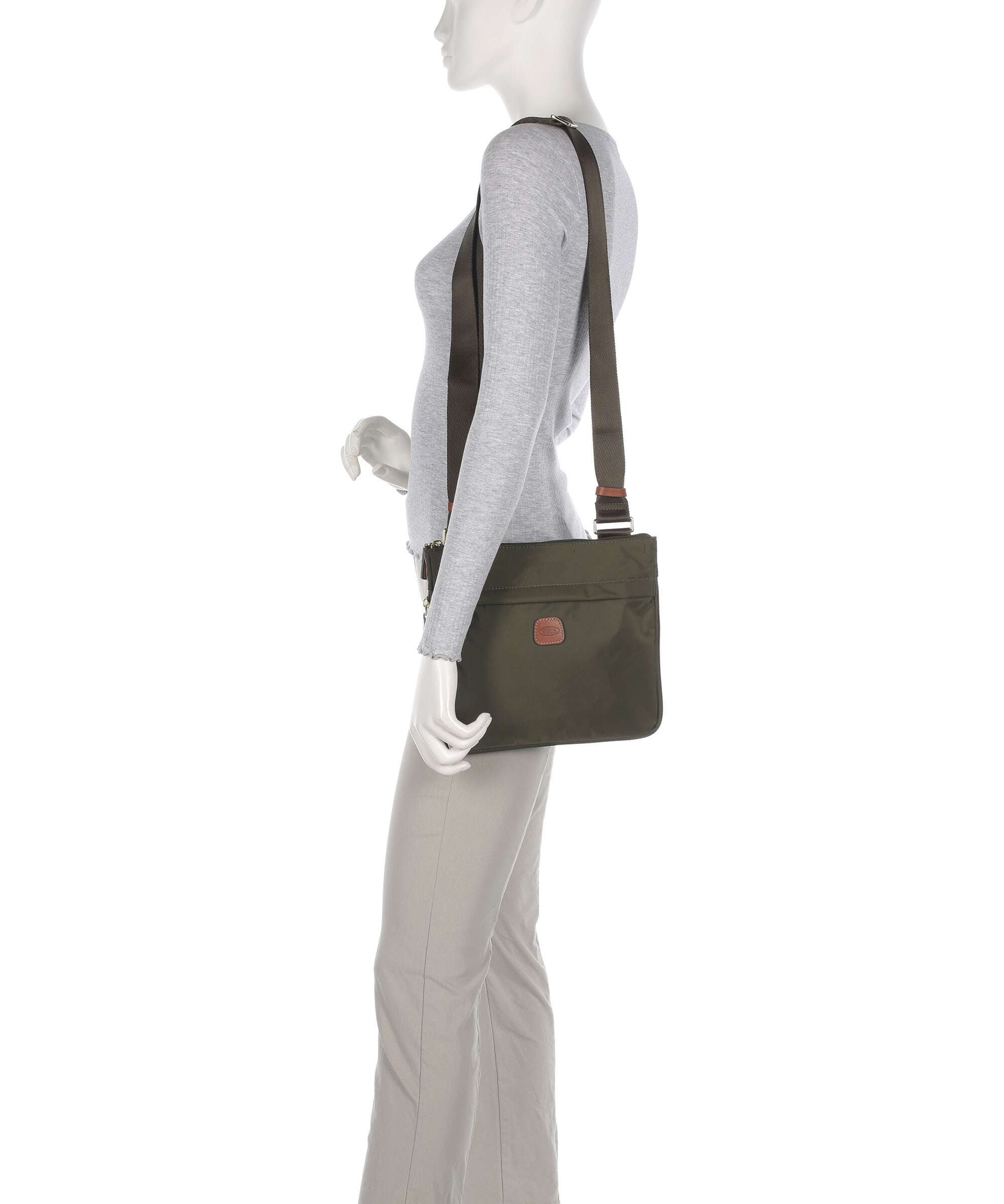 Brics X-Collection Crossbody bag olive