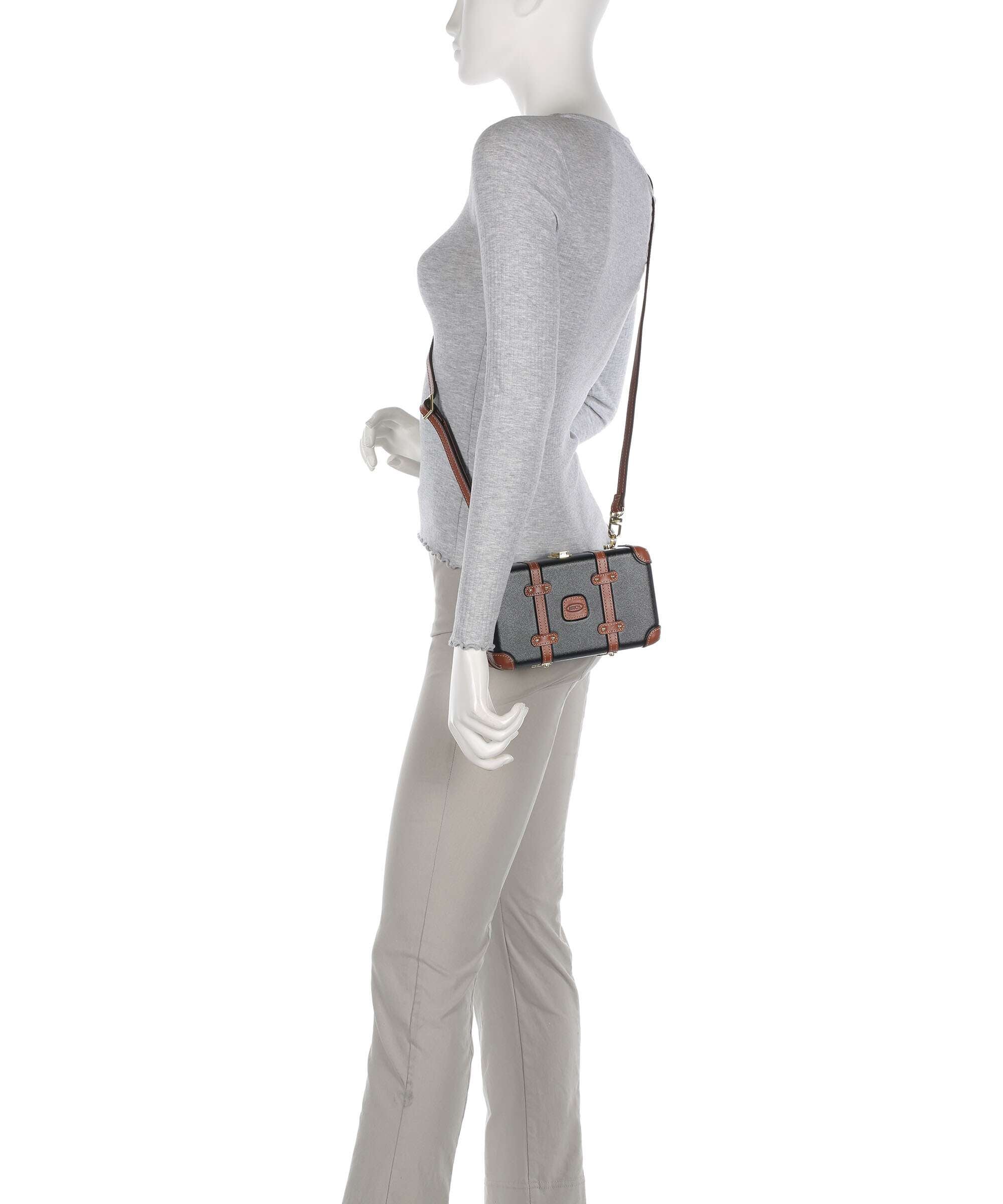 Brics Bellagio Crossbody bag black/tan