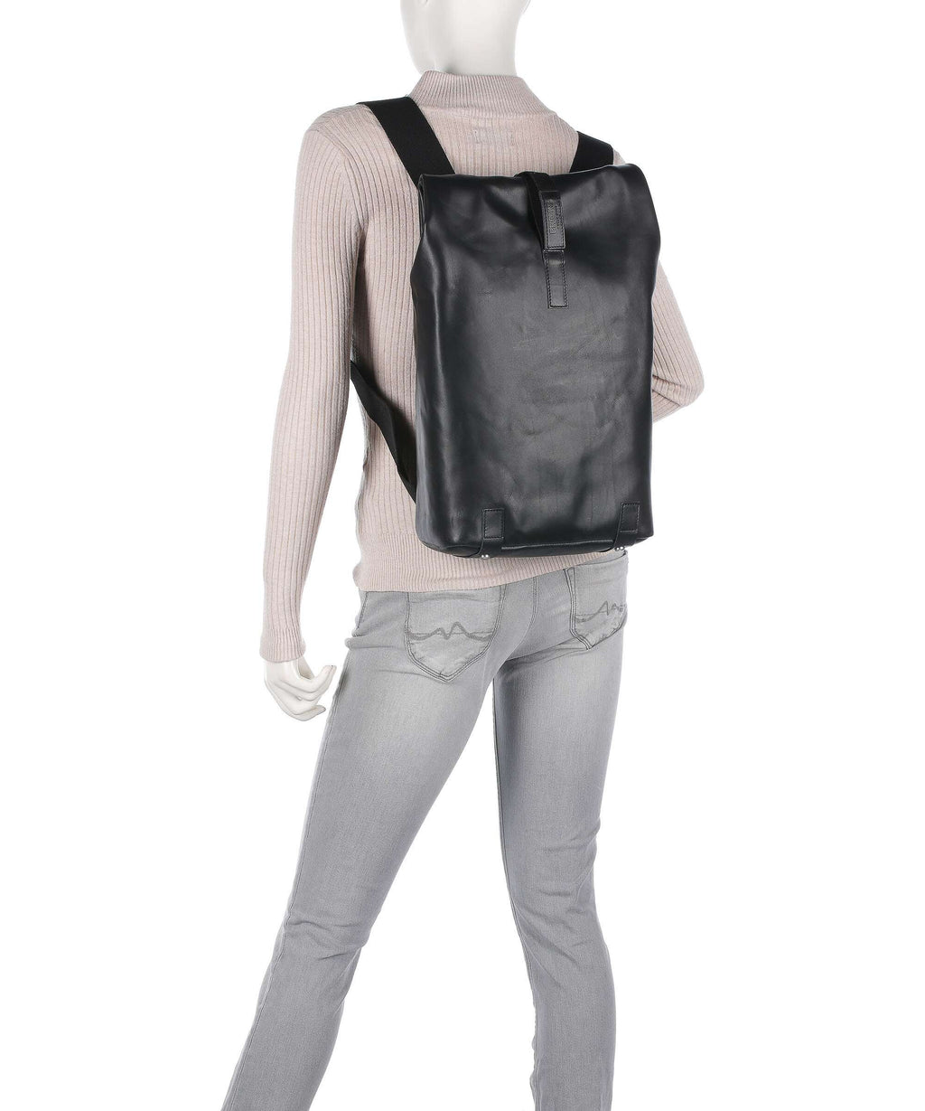 Brooks England Pickwick Leather Small Rolltop backpack black