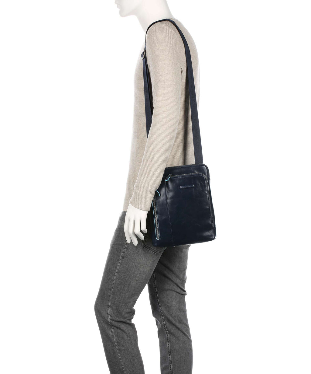 Piquadro Blue Square Crossbody bag blu