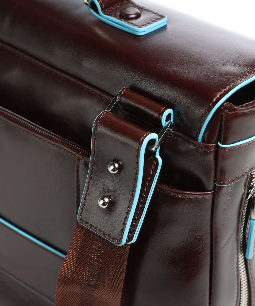 Piquadro Blue Square Briefcase mahogany
