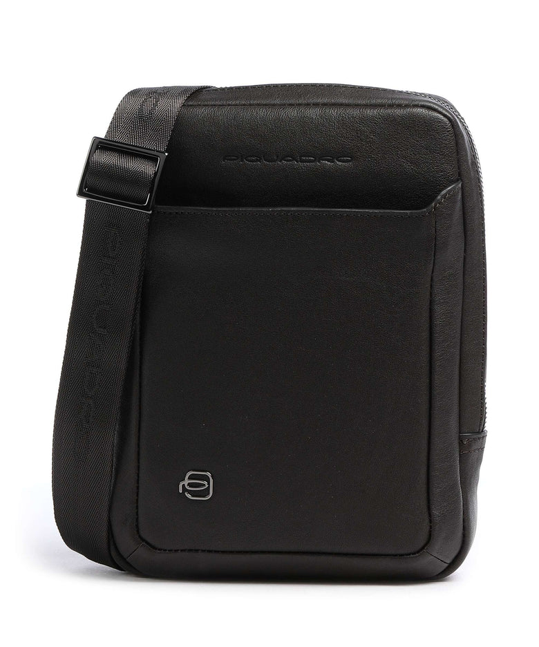 Piquadro Black Square Crossbody bag testa di moro