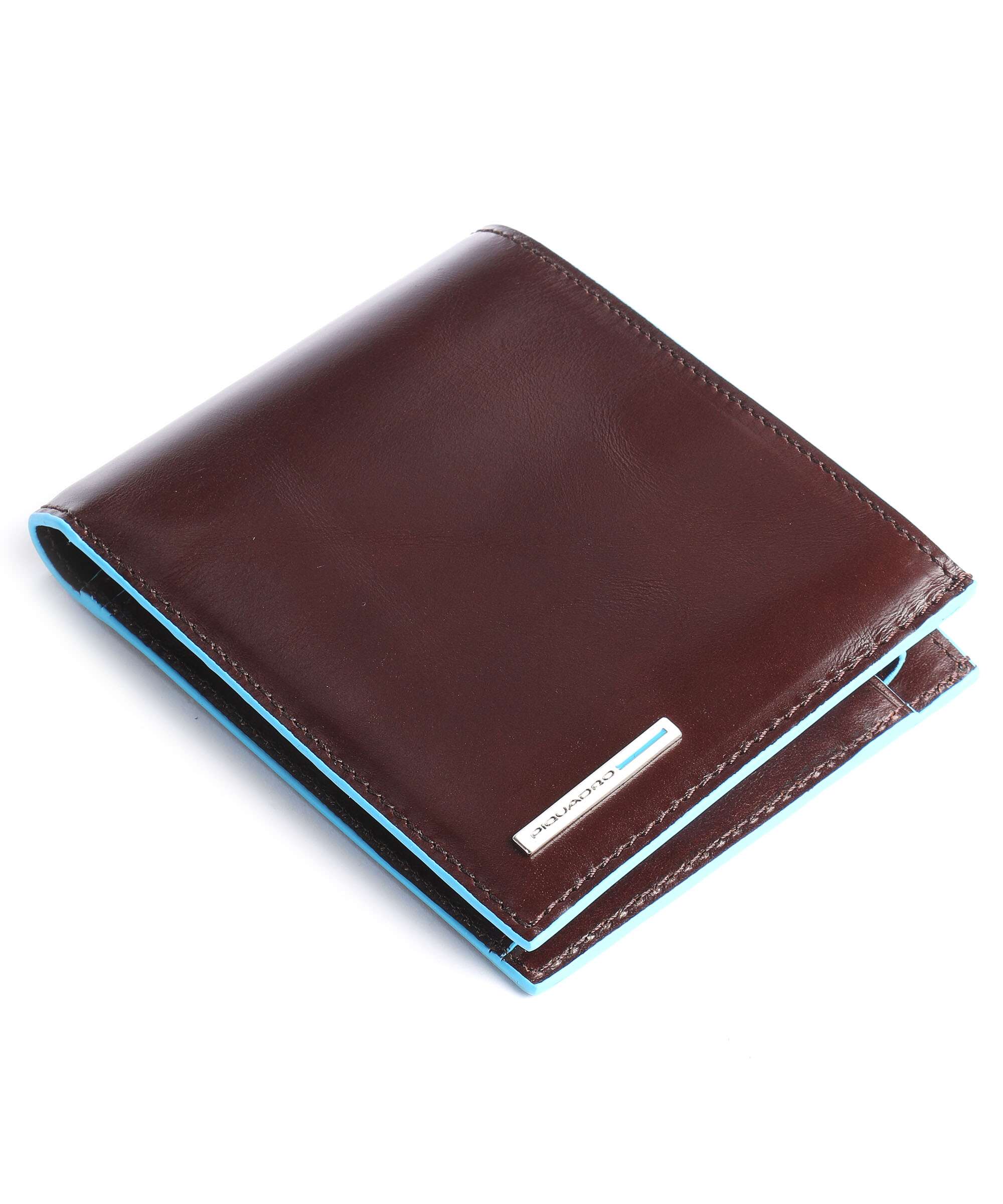 Piquadro Blue Square Wallet mahogany