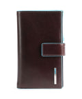 Piquadro Blue Square Credit card holder mahogany