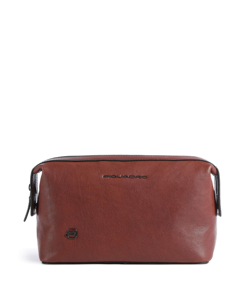Piquadro Black Square Toiletry bag cuoio
