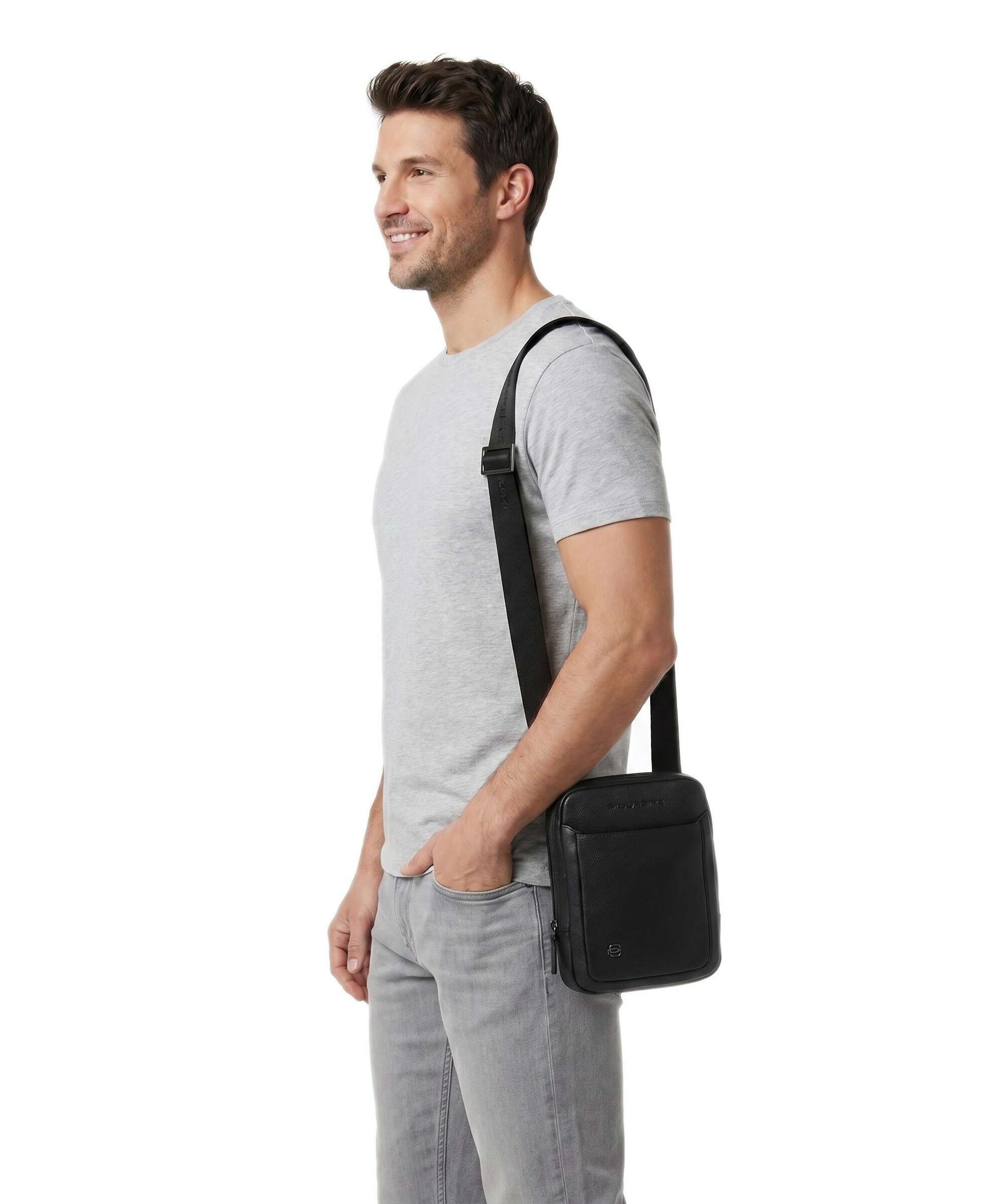 Piquadro Black Square Crossbody bag black