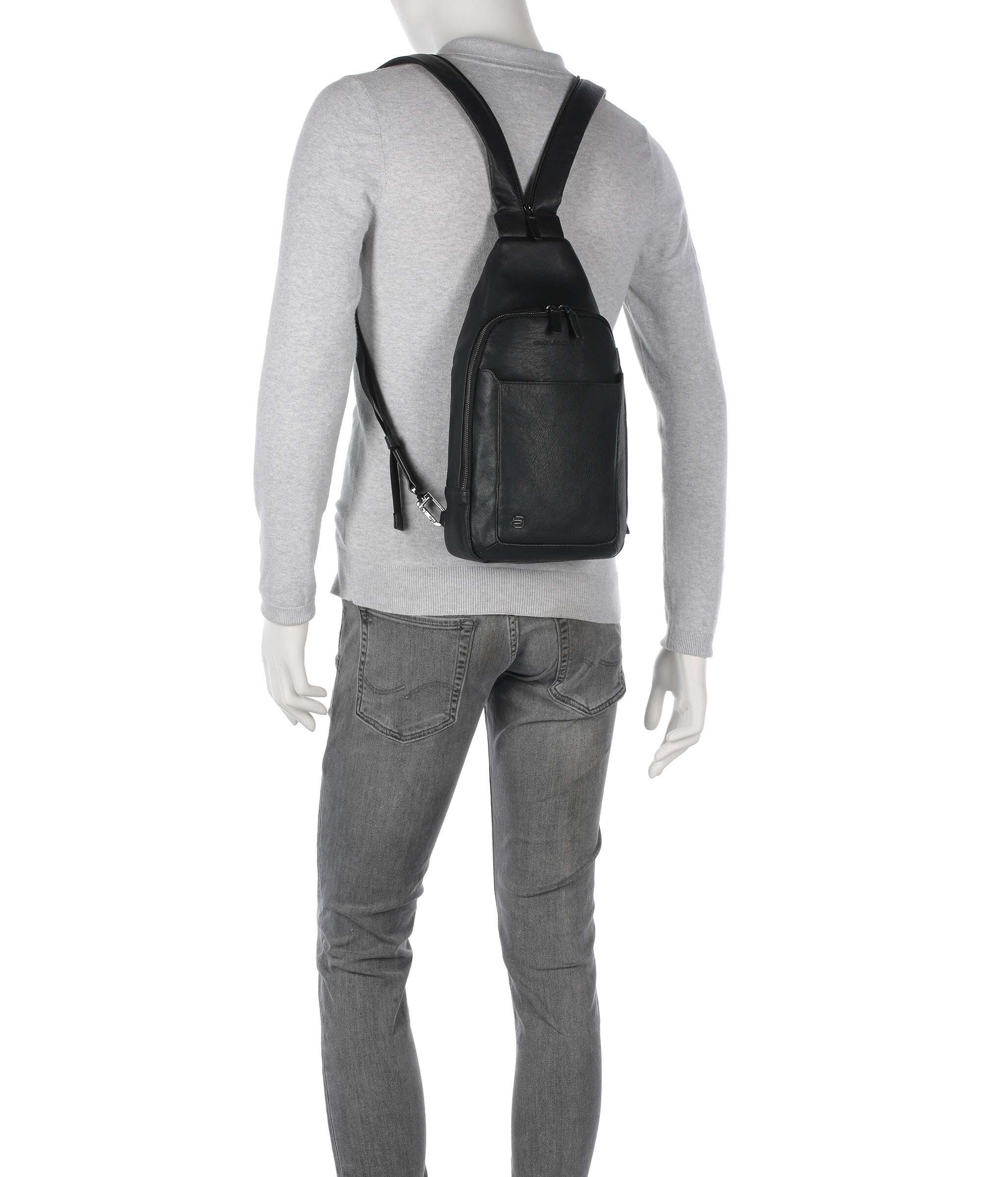 Piquadro Black Square Sling bag nero