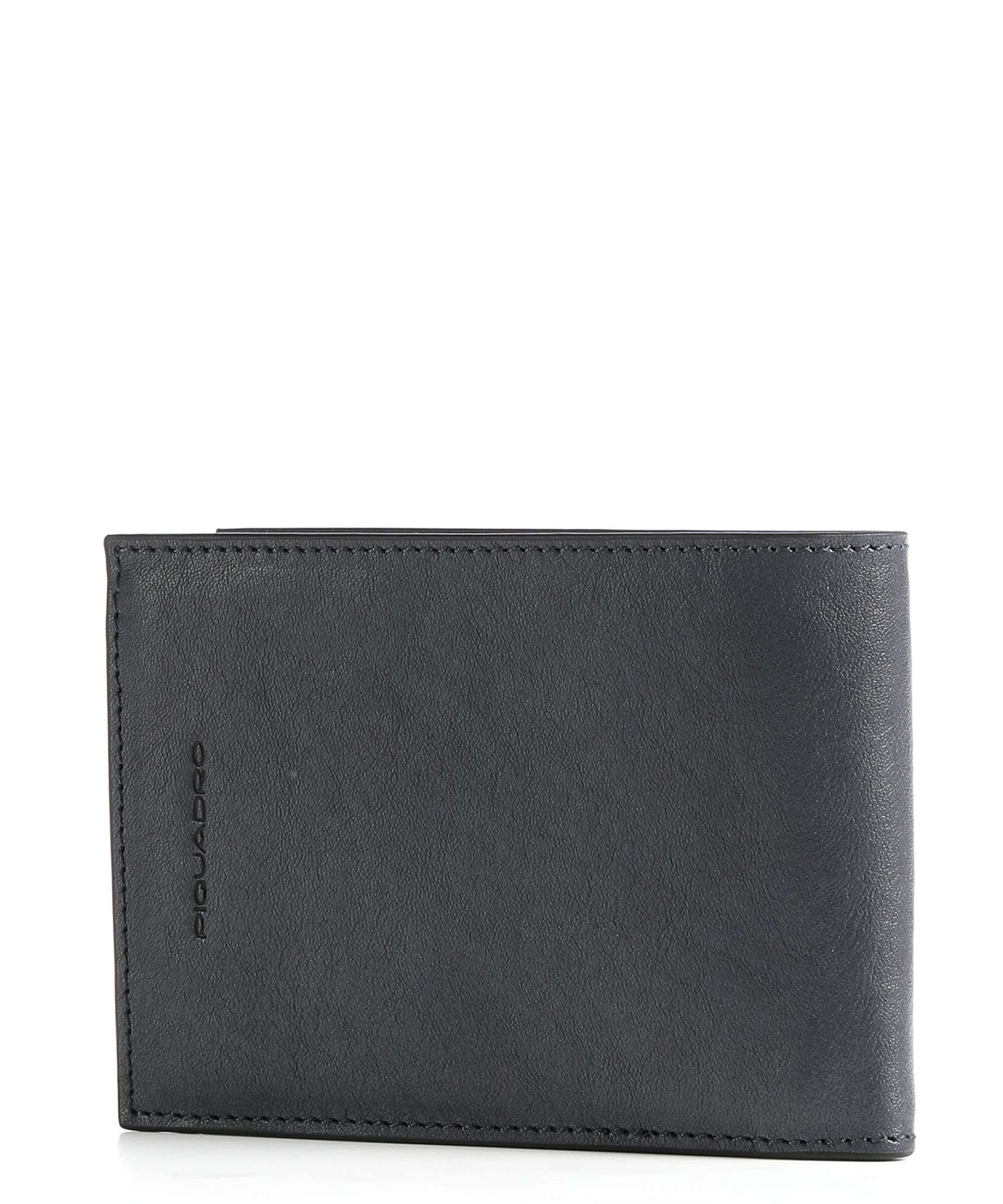 Piquadro Black Square Wallet blue ocean