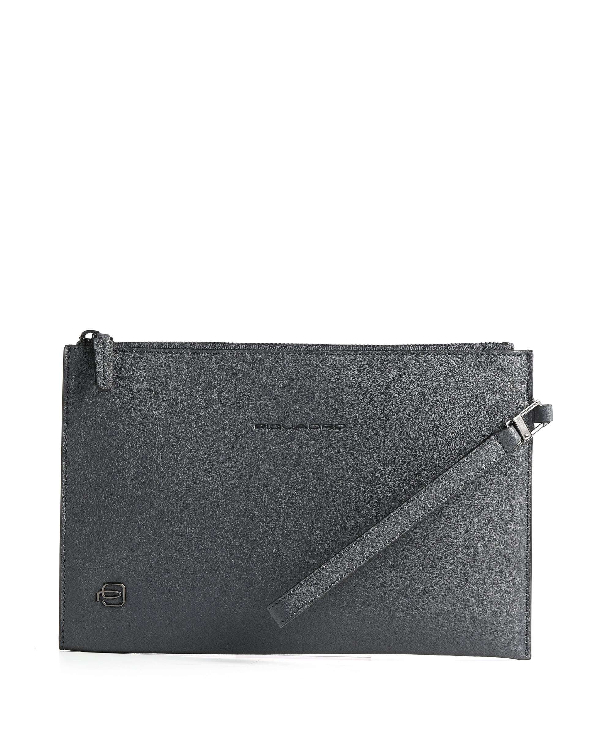 Piquadro Black Square Wristlet blue ocean