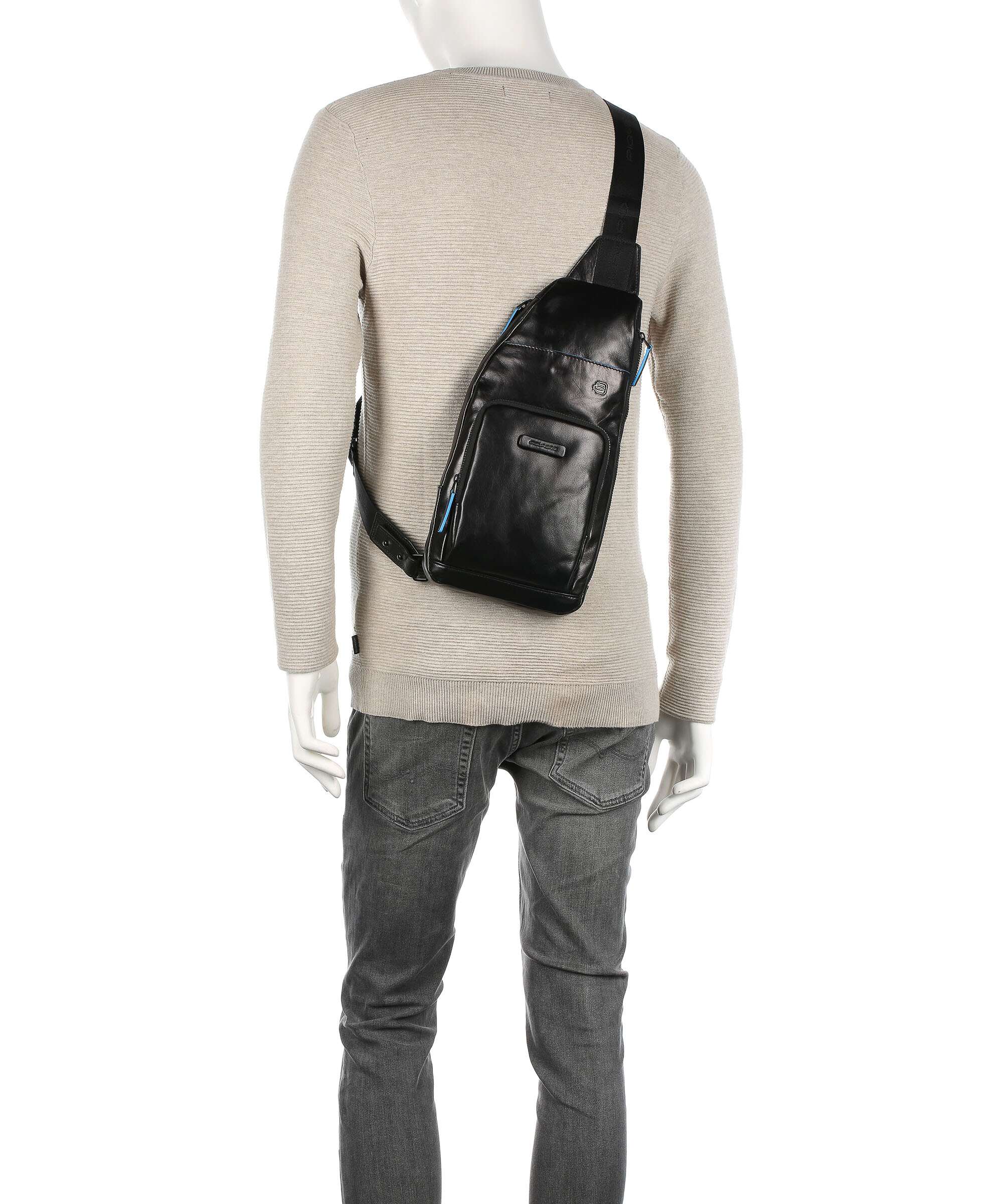 Piquadro Blue Square Revamp Sling bag black