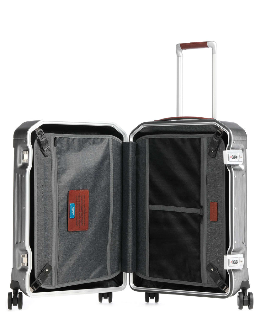 Piquadro PQLM Spinner (4 wheels) black/natural tan