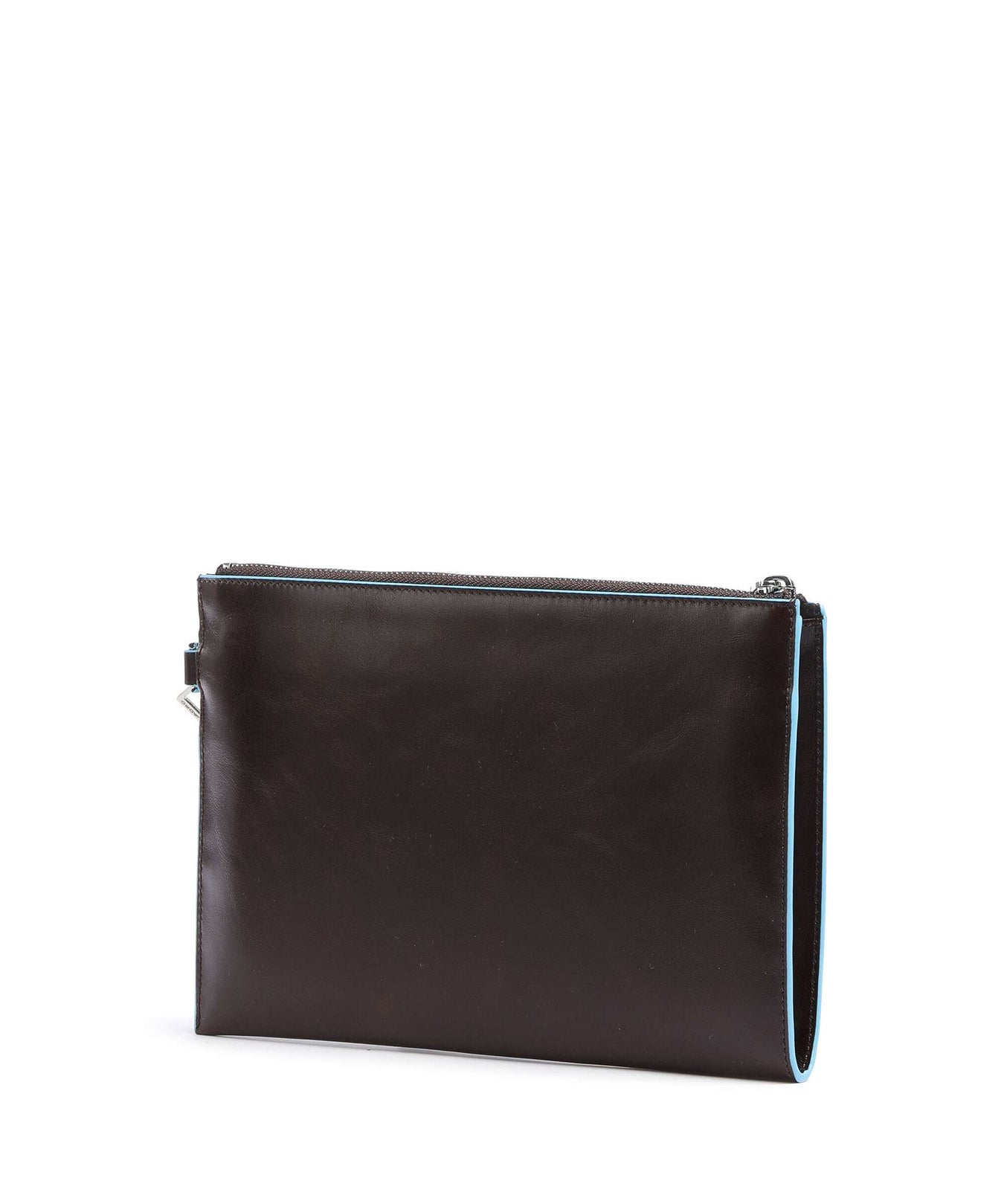 Piquadro Blue Square Wristlet mahogany