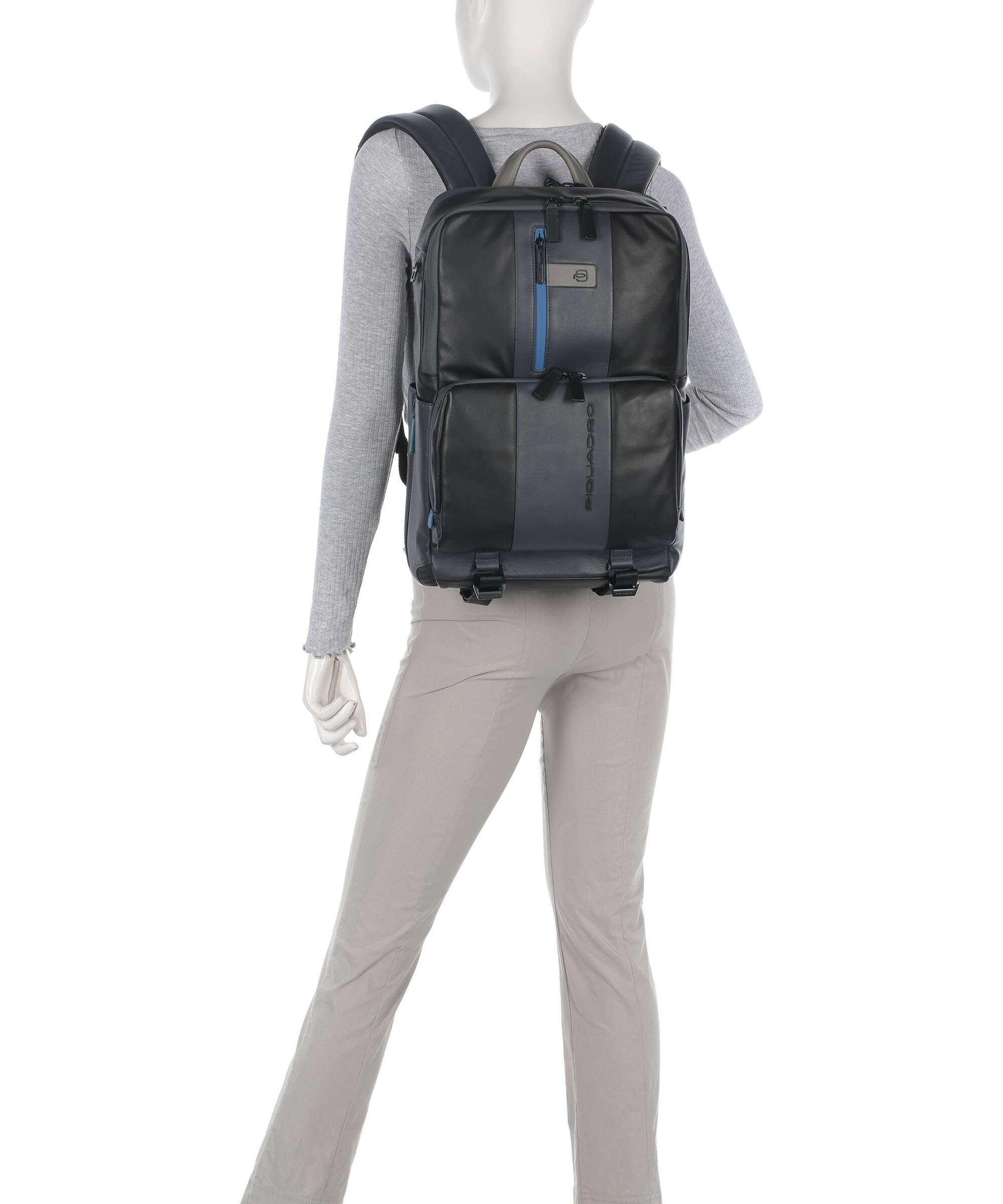 Piquadro Urban Laptop backpack nero/grgio