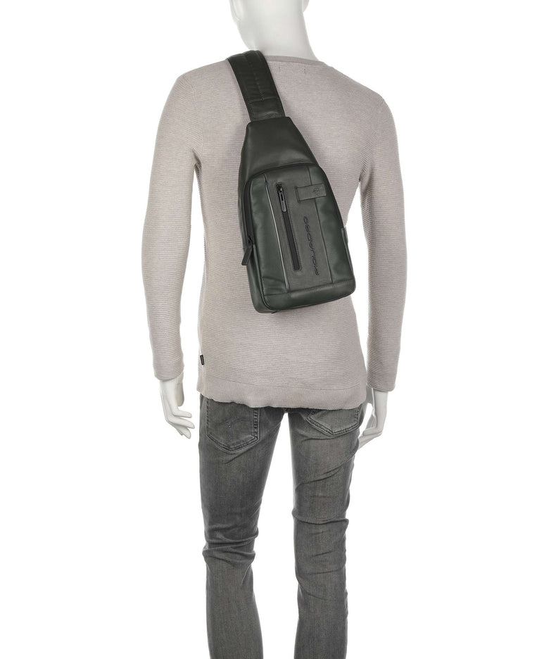 Piquadro Urban LED Sling bag forest green