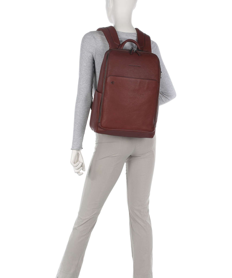 Piquadro Black Square Backpack tabacco