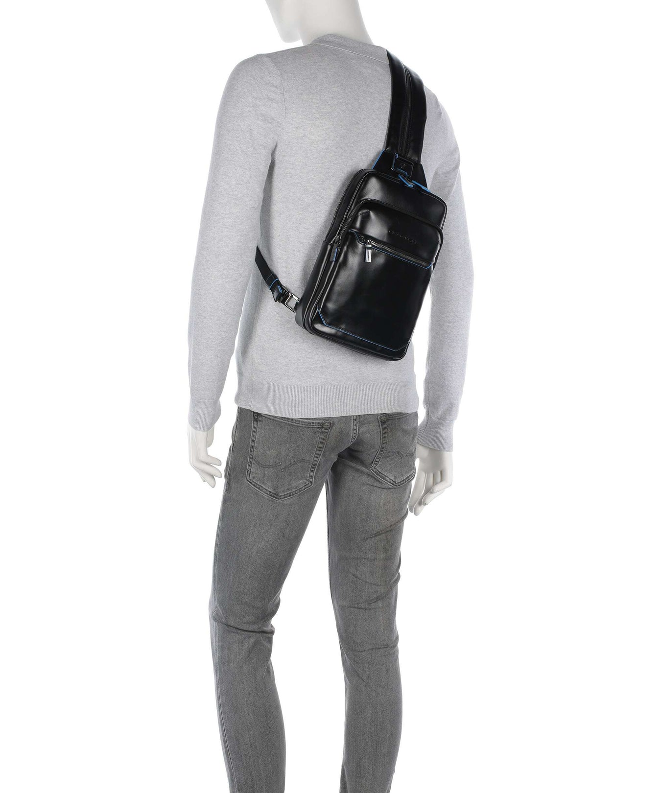 Piquadro Blue Square Sling bag nero