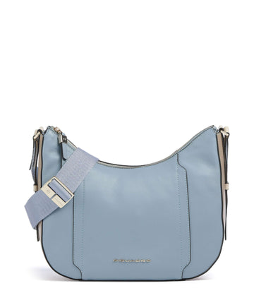 Piquadro W92 Crossbody tas light blue/beige