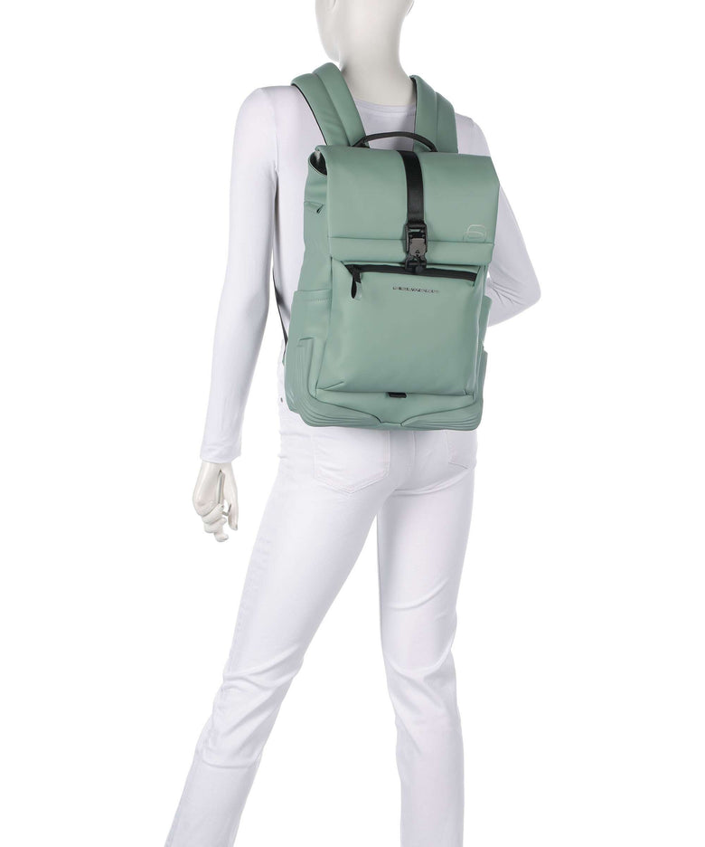 Piquadro Corner Special Backpack sage green