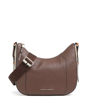 Piquadro W92 Crossbody tas marrone/beige