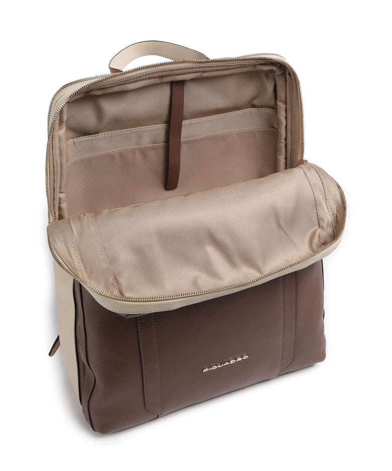 Piquadro Circle Laptop backpack marrone/beige