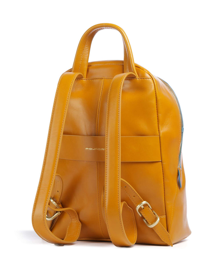 Piquadro Blue Square Backpack mustard