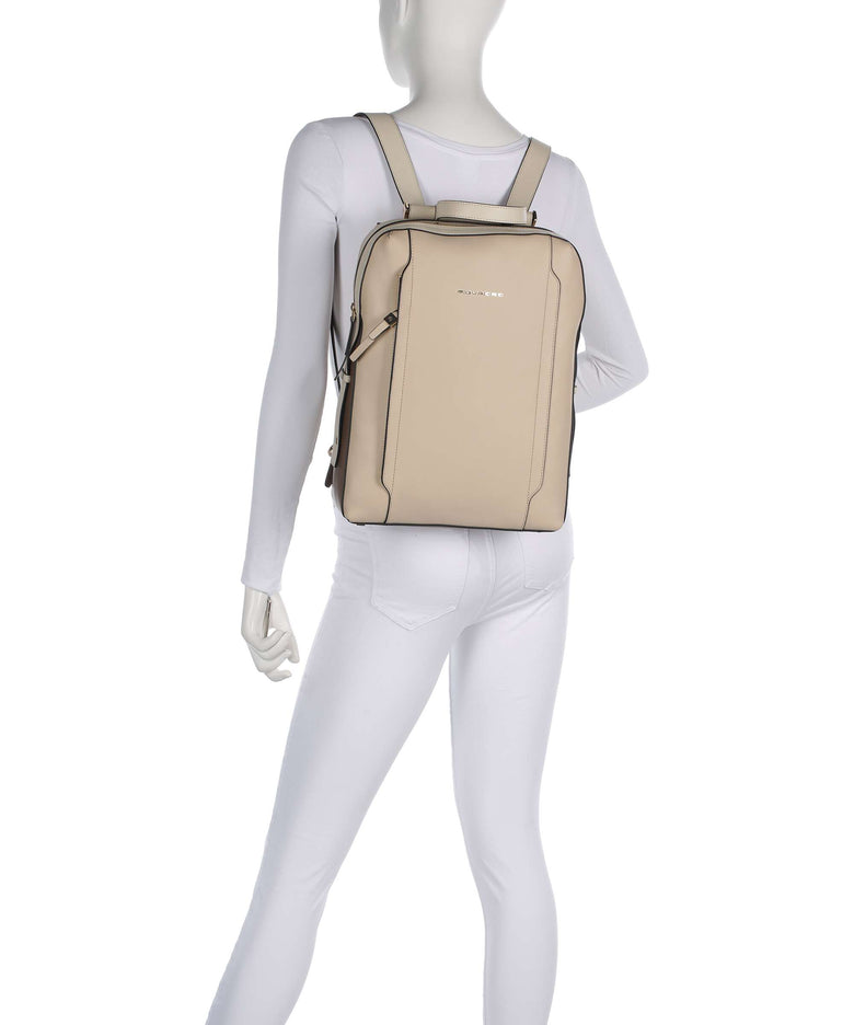 Piquadro Circle Laptop backpack beige/cuoio
