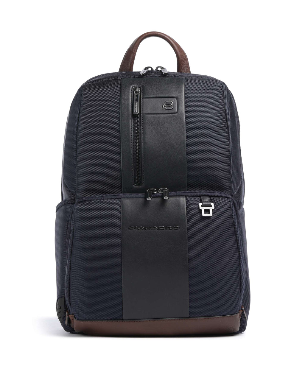 Piquadro Brief 2 LED Laptop backpack blue/cognac