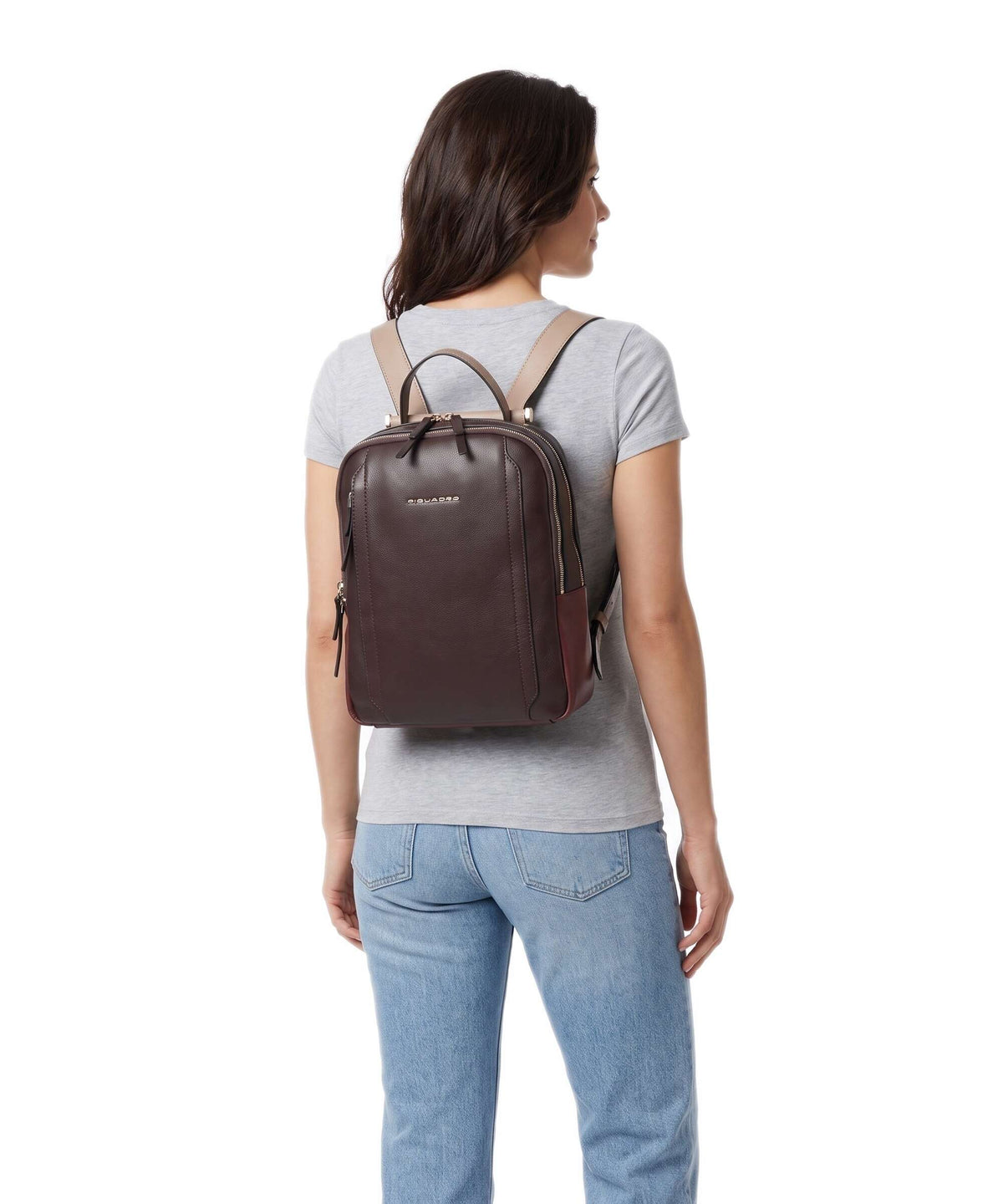 Piquadro W92T Backpack bordeaux/pink