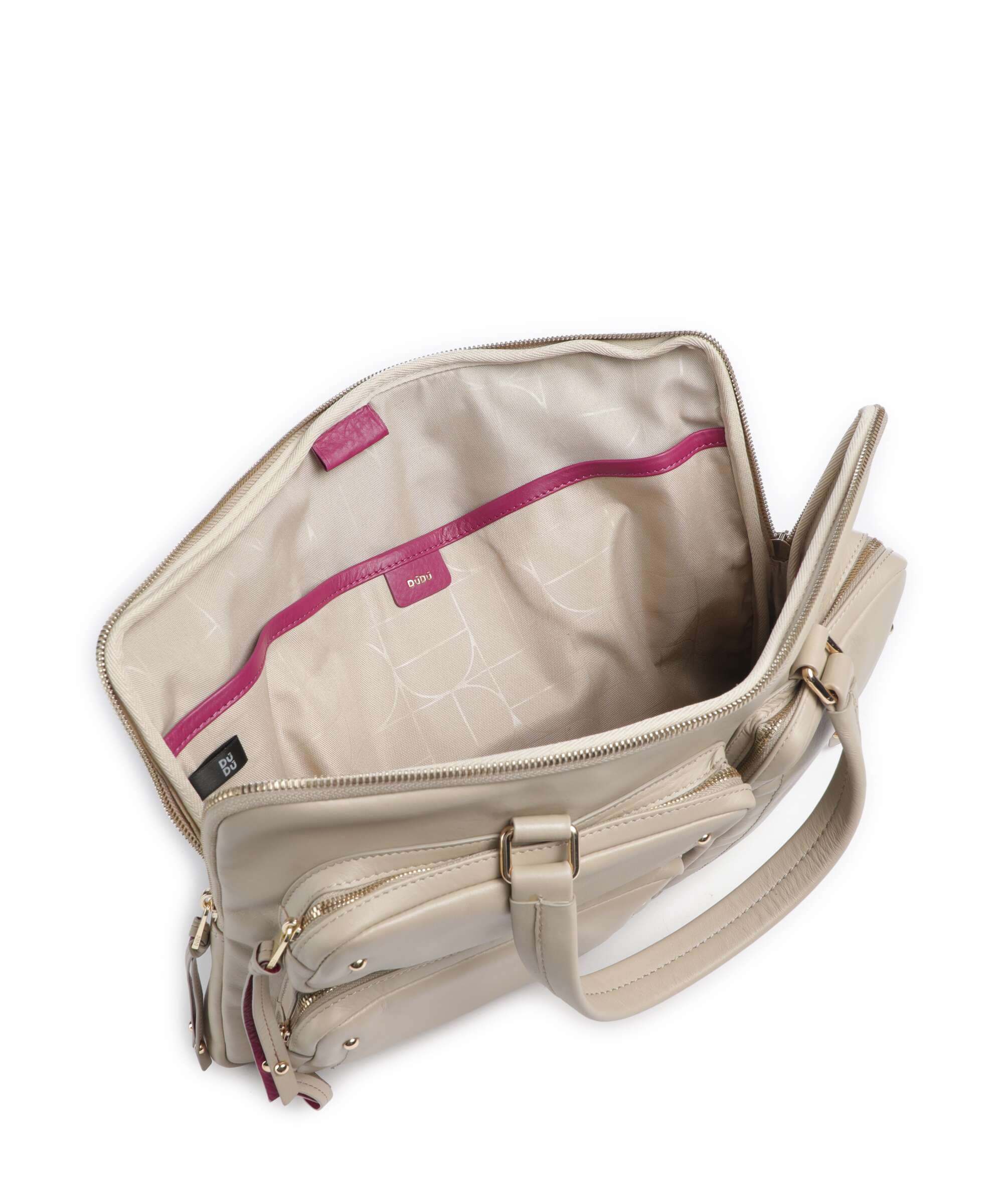 DuDu Bags Pocket Dots Laptop bag sand grey
